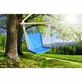 RGK-4 «Синий» - гамак-кресло с подушками, подвесной, ткань льняная