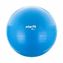 Гимнастический мяч (фитбол) GB-104, 75 см, 1200 гр, без насоса, голубой, антивзрыв