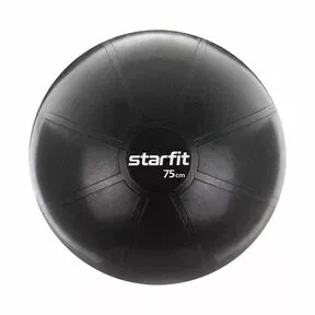 Гимнастический мяч (фитбол) PRO GB-107, 75 см, 1400 гр, без насоса, чёрный, антивзрыв