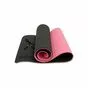 Коврик для фитнеса и йоги, толстый 1 см, двухслойный, TPE - Original FitTools FT-YGM10-TPE-BPNK, 185x61,5 см, черно-розовый - вид 2