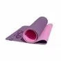 Коврик для фитнеса и йоги 6 мм, двуслойный, TPE - Original FitTools FT-YGM6-2TPE-4, 183x61,5 см, бордово-розовый - вид 1