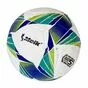 Мяч футбольный №5, белый-синий-зеленый-салатовый - вид 1