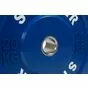 Цветной диск для штанги каучуковый, синий, 20 кг, 51 мм - вид 2