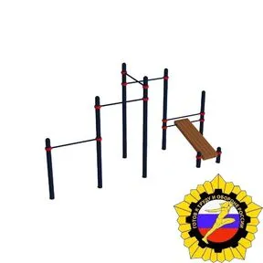 Каскад турников со скамьей для пресса (PAW-12)