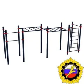 Комплекс с рукоходом классическим, 5 турников и шведская стенка (PAW-32)