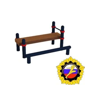 Лавочка для пресса с упором для ног и перекладиной (PAW-35)