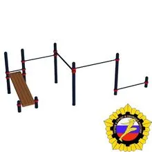 Лавочка для пресса и каскад турников «Дети» (PAW-45)