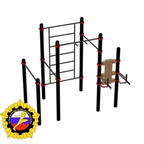 Комплекс из шведской стенки, брусьев, турников и тренажера брусья – пресс (PAW-53)