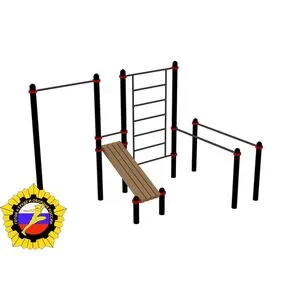 Комплекс из брусьев, турника, шведской стенки и наклонной лавки для пресса (PAW-60)