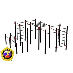 Большой дворовый комплекс из турников, шведских стенок и брусьев (PAW-72)