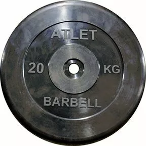 Диск обрезиненный 20 кг Atlet, 26 мм