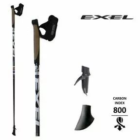Exel Tundra 80% Carbone Черные - палки для скандинавской ходьбы, фиксированные, размеры: 115, 120,125 см