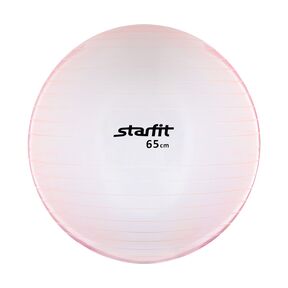 Мяч гимнастический GB-105 65 см, прозрачный, розовый