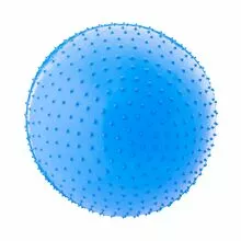 Мяч гимнастический массажный GB-301 65 см, антивзрыв, синий и фиолетовый