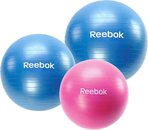 Гимнастический мяч (фитбол) Reebok - 65 см, голубой