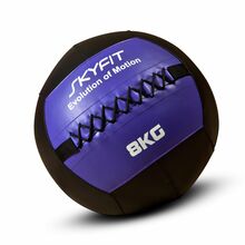 Тренировочный набивной мяч (медбол) мягкий Wall Ball Skyfit 8 кг, фиолетовый с черным