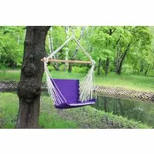 RGK-4 «Фиолетовый» - гамак-кресло с подушками, подвесной, ткань льняная