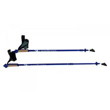 NordicPro Blue - палки для скандинавской ходьбы, телескопические двухсекционные, размеры 77-130 см