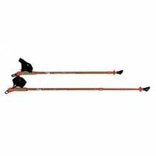 NordicPro Orange - палки для скандинавской ходьбы, телескопические двухсекционные, размеры 77-130 см