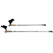 NordicPro Silver- палки для скандинавской ходьбы, телескопические двухсекционные, размеры 77-130 см