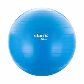 Гимнастический мяч (фитбол) GB-104, 65 см, 1000 гр, без насоса, голубой, антивзрыв
