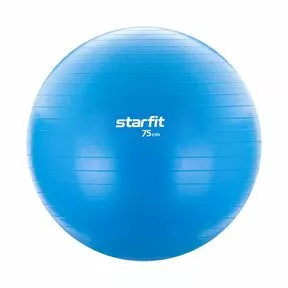 Гимнастический мяч (фитбол) GB-104, 75 см, 1200 гр, без насоса, голубой, антивзрыв