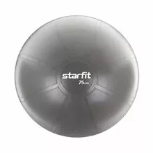 Гимнастический мяч (фитбол) PRO GB-107, 75 см, без насоса, серый, антивзрыв