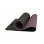 Коврик для фитнеса и йоги, толстый 1 см, двухслойный, TPE - Original FitTools FT-YGM10-TPE-BPP, 185x61,5 см, черно-фиолетовый - вид 2