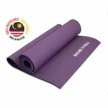 Коврик для фитнеса и йоги удлиненный 190 см, толщина 6 мм, TPE - Original FitTools FT-YGM-6TPE (LAKSHMI), фиолетовый