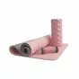 Коврик для фитнеса и йоги 6 мм, TPE - IRONMASTER IRBL17107-P, 173x61 см, розовый с серым - вид 2