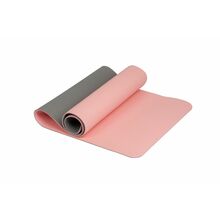 Коврик для фитнеса и йоги 6 мм, TPE - IRONMASTER IRBL17107-P, 173x61 см, розовый с серым