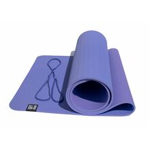 Коврик для фитнеса и йоги 6 мм, двуслойный, TPE - Original FitTools FT-YGM6-2TPE-1, 183x61,5 см, фиолетово-сиреневый