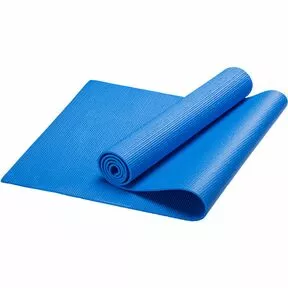 Коврик для фитнеса и йоги 6 мм, ПВХ, 173x61 см, синий