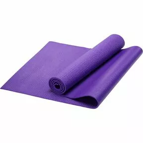 Коврик для фитнеса и йоги 6 мм, ПВХ, 173x61 см, фиолетовый
