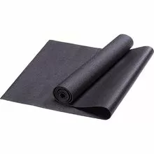 Коврик для фитнеса и йоги утолщенный 8 мм, ПВХ, 173x61, черный
