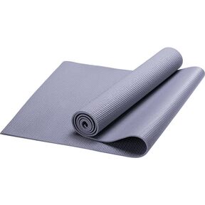 Коврик для фитнеса и йоги утолщенный 8 мм, ПВХ, 173x61, серый