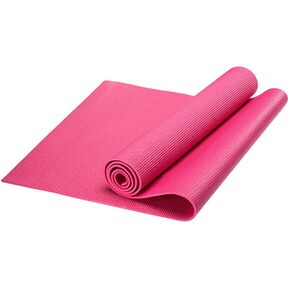 Коврик для фитнеса и йоги утолщенный 8 мм, ПВХ, 173x61, розовый