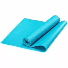 Коврик для фитнеса и йоги утолщенный 8 мм, ПВХ, 173x61, голубой