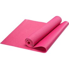 Коврик для фитнеса и йоги толстый и упругий 1 см, ПВХ - HKEM112-10-PINK, 173x61 см, розовый