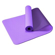 Коврик для фитнеса и йоги 6 мм, ТПЭ - TPE-2T-2, 183х61 см, фиолетово-сиреневый