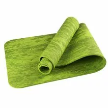 SunoFit - Коврик для фитнеса и йоги толщина 6 мм, TPE, 183х61 см, зеленый гранит