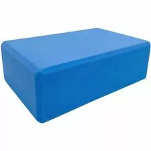 Йога блок полумягкий BE100-1 из вспененного ЭВА, 223х150х76мм., синий