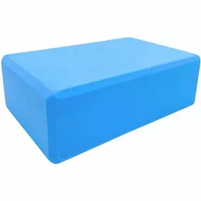 Йога блок полумягкий BE100-4 из вспененного ЭВА, 223х150х76 мм., голубой
