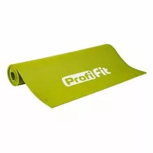 Коврик для йоги и фитнеса 4 мм, PVC - PROFI-FIT, 173x61 см, ПРОФ ПЛЮС, светло-зеленый