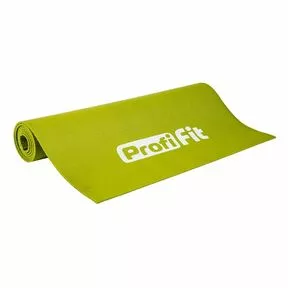 Коврик для йоги и фитнеса 4 мм, PVC - PROFI-FIT, 173x61 см, ПРОФ ПЛЮС, светло-зеленый