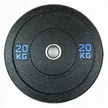 Диск бамперный резиновый, цвет индикатора синий, 20 кг