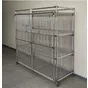 Универсальный шкаф для бассейна UNO, алюминий, 169,5х62х159 см, разборный, без покрытия - вид 3