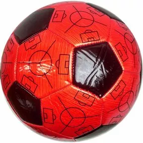 Мяч футбольный №5 Meik PVC 2.6, 310-320 гр., машинная сшивка, красный
