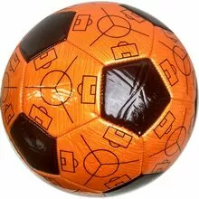 Мяч футбольный №5 Meik PVC 2.6, 310-320 гр., машинная сшивка, оранжевый