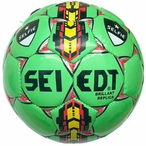 Мяч футбольный №5, Seledt, зеленый